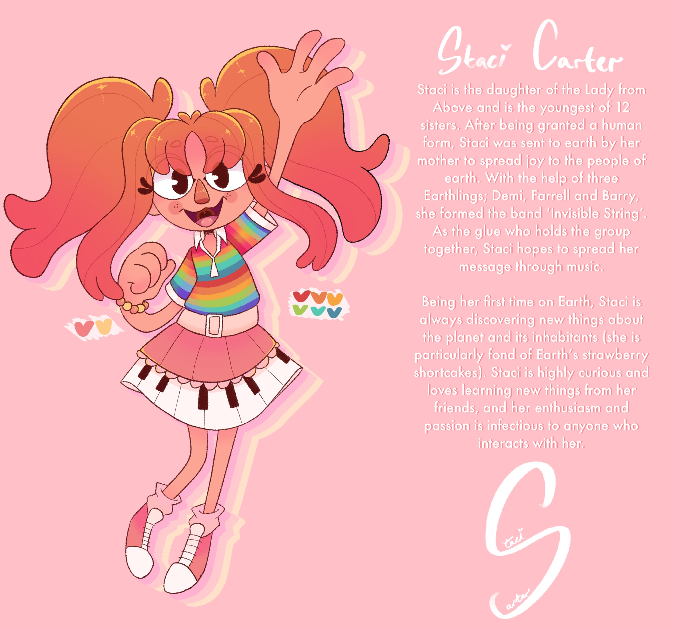 Staci with text, artwork from Tune Up
