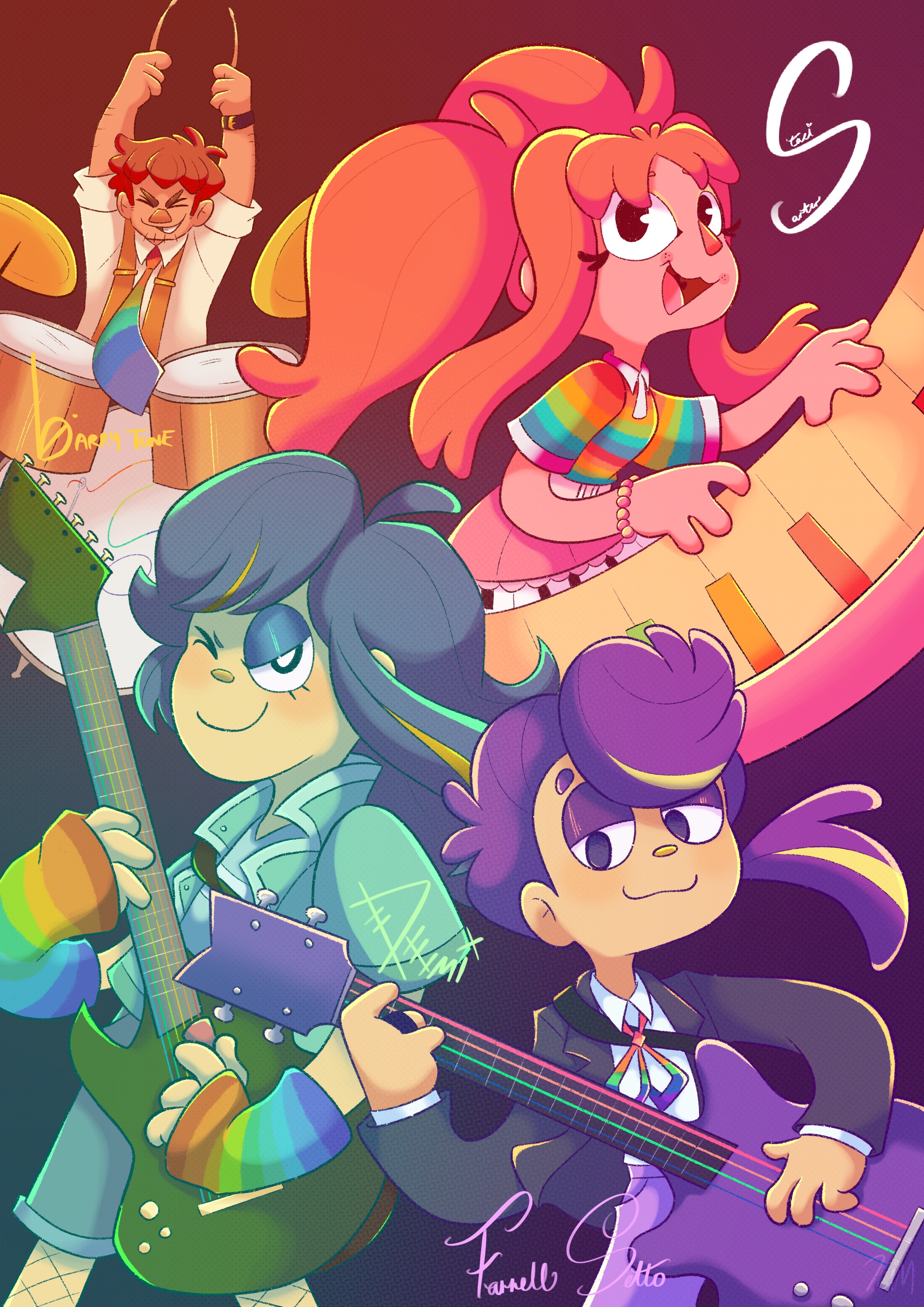 Tune Up title screen, artwork from Tune Up